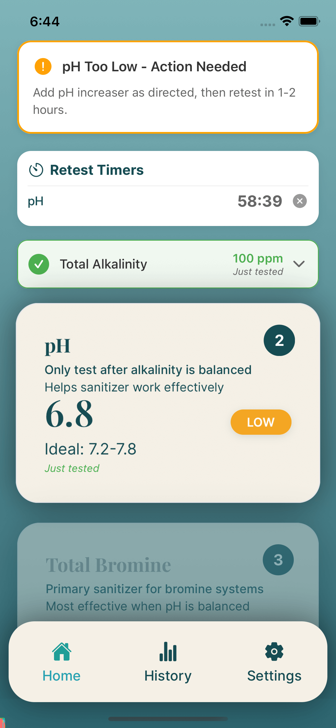TubTest Treatment Screen